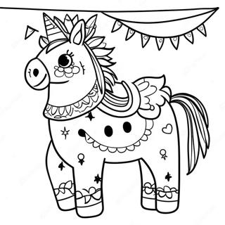 Feestelijke Pinata Kleurplaat 127581 61182