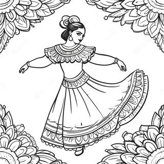 Traditionele Mexicaanse Danser Kleurplaat 127582-61188
