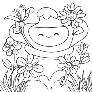 Ontspannende Tuinbloemen Kleurplaat 127606 61070