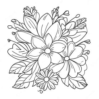 Elegante Bloemenboeketten Kleurplaat 127608 61079