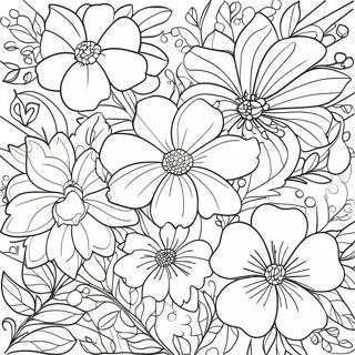 Elegante Bloemenboeketten Kleurplaat 127608 61080