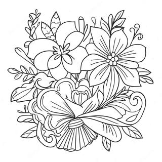 Elegante Bloemenboeketten Kleurplaat 127608 61206