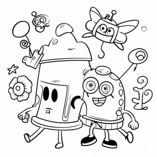 Spongebob Met Vrienden Kleurplaat 127889-61421