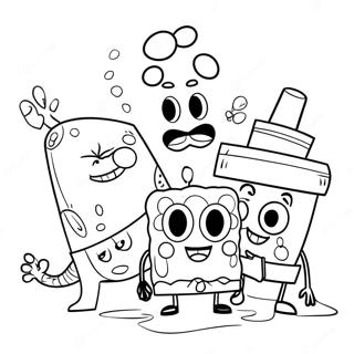 Spongebob Met Vrienden Kleurplaat 127889-61424