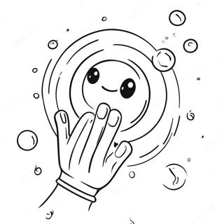 Kleurrijke Zeepbellen Handwassen Kleurplaat 128274-61720