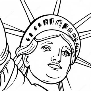 Vrijheidsbeeld Met Sprankelende Lichten Kleurplaat 128324 61756