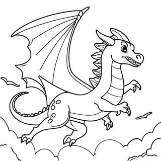 Majestueuze Draak Meester In Vlucht Kleurplaat 128428-61838