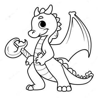 Dappere Draakmeester Met Zwaard Kleurplaat 128429-61844