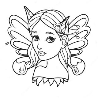 Mysterieuse Gothische Fee Met Vleugels Kleurplaat 128532-61917