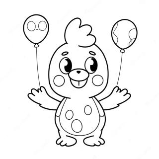 Schattige Speelgoed Chica Met Ballonnen Kleurplaat 128663-62018