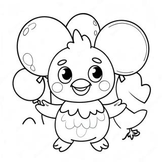 Schattige Speelgoed Chica Met Ballonnen Kleurplaat 128663-62019