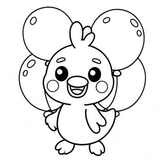 Schattige Speelgoed Chica Met Ballonnen Kleurplaat 128663-62020