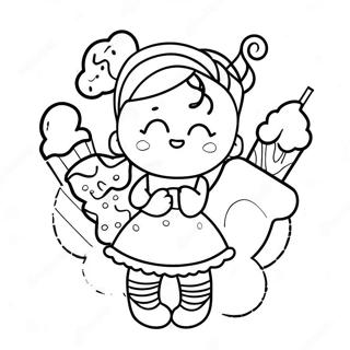 Candylicious Pop Met Zoete Traktaties Kleurplaat 128688-62035