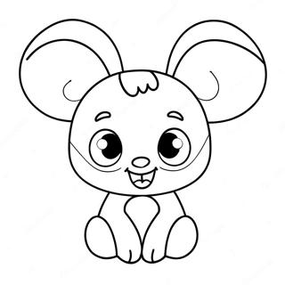 Schattige Cartoon Oren Kleurplaat 129021 62295