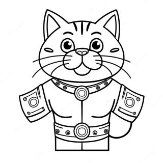 Meowscles Met Kampioenschapsriem Kleurplaat 129175 62421