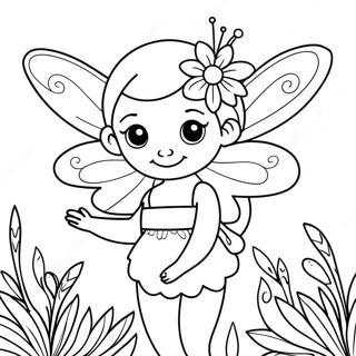 Grappige Bloemenfee Kleurplaat 129354-62557