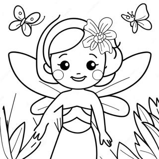 Grappige Bloemenfee Kleurplaat 129354-62559