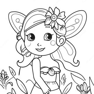 Grappige Bloemenfee Kleurplaat 129354-62560