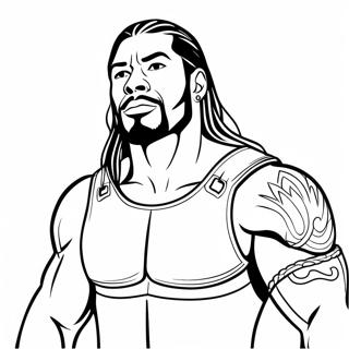 Roman Reigns In Actie Kleurplaat 129428-62613