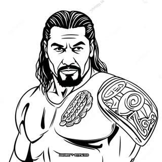 Roman Reigns In Actie Kleurplaat 129428-62614