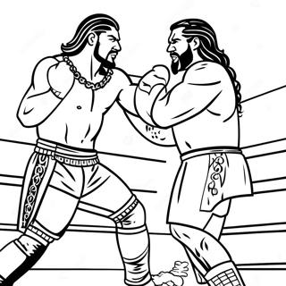 Roman Reigns Vs Tegenstander Kleurplaat 129431-62627