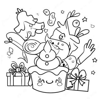 Vrolijke Feestdag Viering Kleurplaat 129456-62642