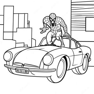 Spiderman Auto Kleurplaat 129479-62650