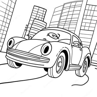Spiderman In Snelle Auto Kleurplaat 129480-62655