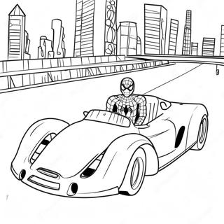 Spiderman Raceauto Kleurplaat 129483 62666