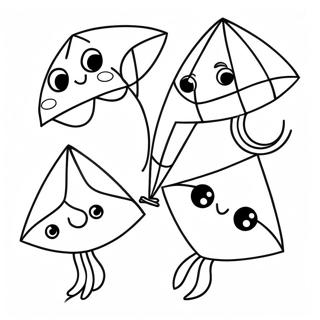 Schattige Vliegers In De Lucht Kleurplaat 129508-62686