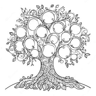 Kleurrijke Familieboom Kleurplaat 129583 62736