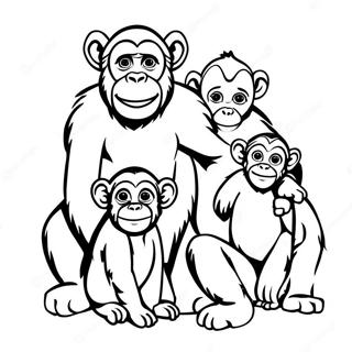 Chimpansees Kleurplaten