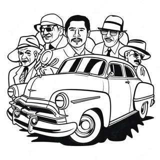 Stijlvolle Chicano Lowrider Kleurplaat 129841-62940