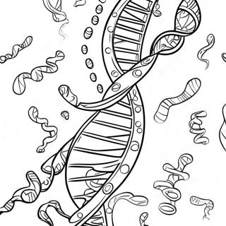 Kleurrijke Dna Streng Kleurplaat 129944-63020