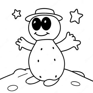 Dromerige Sandman Met Sterren Kleurplaat 129968-63036