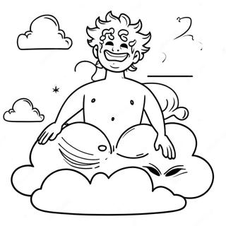 Sandman Omringd Door Wolken Kleurplaat 129970-63041