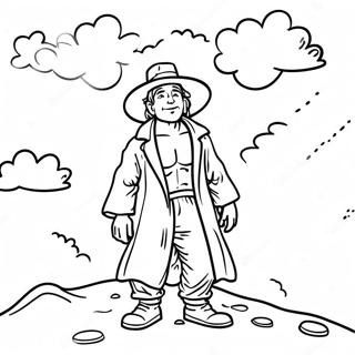 Sandman Omringd Door Wolken Kleurplaat 129970-63042