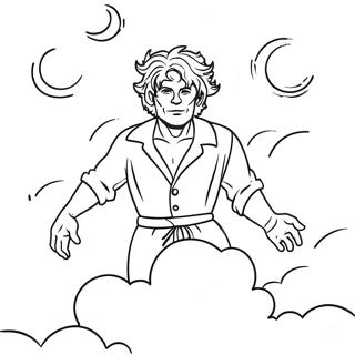 Sandman Omringd Door Wolken Kleurplaat 129970-63044