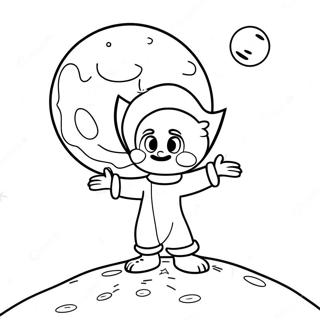 Speelse Sandman Met Een Maan Kleurplaat 129971-63047