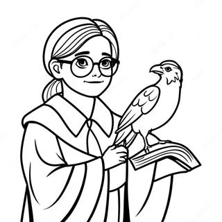 Wijze Ravenclaw Student Kleurplaat 130071-63116