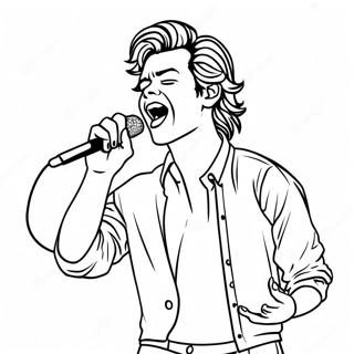 Harry Styles Zingende Kleurplaat 130147-63175