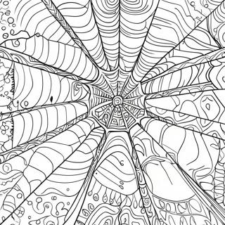 Intricate Spinnenweb Kleurplaat 130354 63337