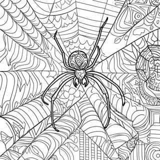Intricate Spinnenweb Kleurplaat 130354 63338