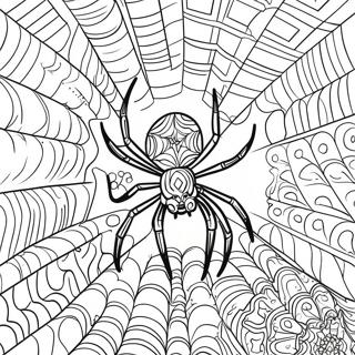 Intricate Spinnenweb Kleurplaat 130354 63340