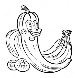 Banaan Eet Kleurplaten