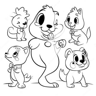 Speelse Ga Hond Ga Personages Kleurplaat 130843-63719