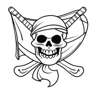 Kleurige Piratenvlag Kleurplaat 130923-63785