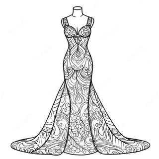 Stijlvolle Mannequin In Jurk Kleurplaat 131155 63957