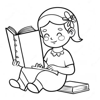 Grote Zus Die Een Verhaal Voorleest Kleurplaat 131308 64078