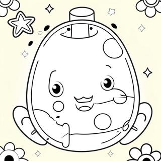Kleurige Tamagotchi Huisdieren Kleurplaat 131642-64333